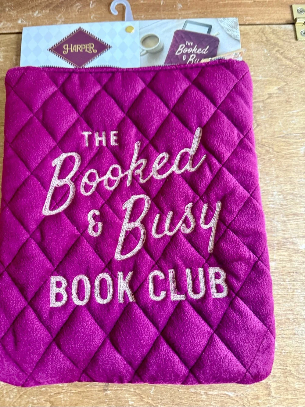 Harper Quilted E-Reader Pouch - Fuchsia Pink